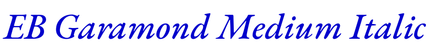 EB Garamond Medium Italic font